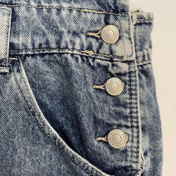 We the Free People Ziggy Overalls Women's Sz Large Powder Blue Denim Overalls - Picture 3 of 7